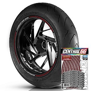 Adesivo Friso de Roda M1 +  Palavra DOMINATOR 650 + Interno P Honda - Filete Vinho