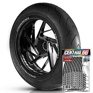 Adesivo Friso de Roda M1 +  Palavra DRAGO + Interno P Miza - Filete Preto