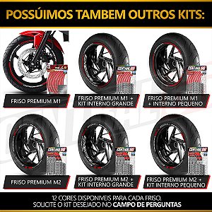 Adesivo Friso de Roda M1 +  Palavra RX 50 + Interno P Aprilia - Filete Branco