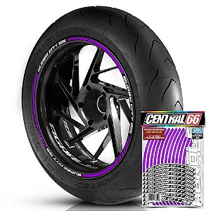 Adesivo Friso de Roda M1 +  Palavra SUPER CITY 125 + Interno P Agrale - Filete Roxo