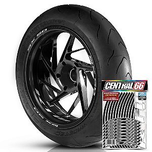 Adesivo Friso de Roda M1 +  Palavra SX 50 + Interno P KTM - Filete Preto