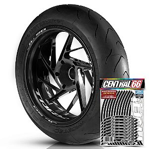 Adesivo Friso de Roda M1 +  Palavra Traxx JL 50 + Interno P TRAXX - Filete Preto