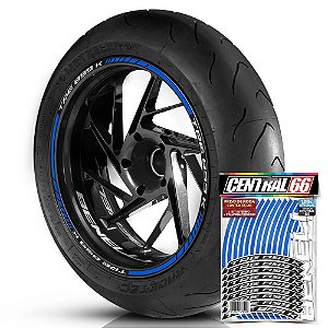 Adesivo Friso de Roda M1 +  Palavra TRE 899 K + Interno P Benelli - Filete Azul Refletivo
