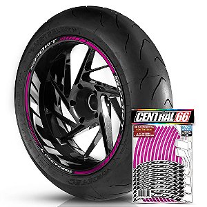 Adesivo Friso de Roda M1 +  Palavra SPORT + Interno G MVK - Filete Rosa