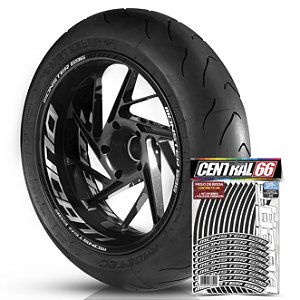 Adesivo Friso de Roda M1 +  Palavra MONSTER 696 + Interno G Ducati - Filete Preto