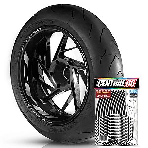 Adesivo Friso de Roda M1 +  Palavra FY250 + Interno G FYM - Filete Preto