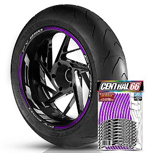 Adesivo Friso de Roda M1 +  Palavra FY250 + Interno G FYM - Filete Roxo