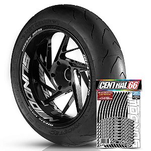 Adesivo Friso de Roda M1 +  Palavra MAX 125 + Interno G Sundown - Filete Preto