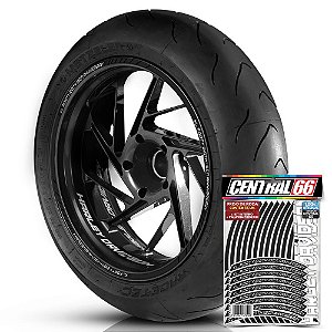 Adesivo Friso de Roda M1 +  Palavra XL FORTY EIGHT 115th ANNIVERSARY + Interno P Harley Davidson - Filete Preto