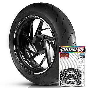 Adesivo Friso de Roda M1 +  Palavra XR 250 TORNADO + Interno P Honda - Filete Branco