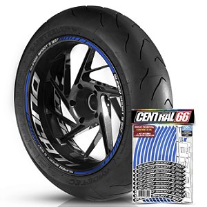 Adesivo Friso de Roda M1 +  Palavra SUPER SPORT S 937 + Interno G Ducati - Filete Azul Refletivo