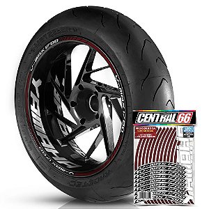 Adesivo Friso de Roda M1 +  Palavra V-MAX 1700 + Interno G Yamaha - Filete Vinho