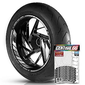 Adesivo Friso de Roda M1 +  Palavra R 1200 GS HAdesivo Friso de Roda M1 +  Palavra + Interno G BMW - Filete Branco