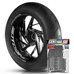 Adesivo Friso de Roda M1 +  Palavra BELLAVITA + Interno G Motorino - Filete Preto