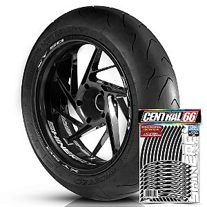 Adesivo Friso de Roda M1 +  Palavra XY 50 + Interno P Shineray - Filete Preto