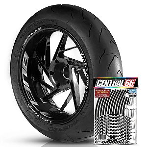 Adesivo Friso de Roda M1 +  Palavra LIGHTNING + Interno G Buell - Filete Preto