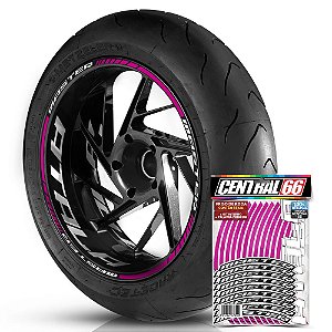Adesivo Friso de Roda M1 +  Palavra MASTER + Interno G Atala - Filete Rosa