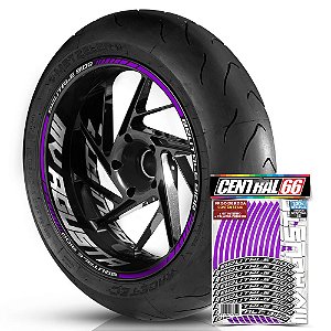 Adesivo Friso de Roda M1 +  Palavra BRUTALE 910R + Interno G MV Agusta - Filete Roxo