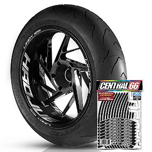 Adesivo Friso de Roda M1 +  Palavra LINDY 125 + Interno G Haojue - Filete Preto