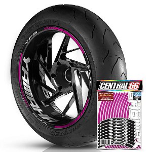 Adesivo Friso de Roda M1 +  Palavra YFS + Interno G Yamaha - Filete Rosa