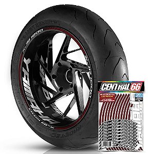 Adesivo Friso de Roda M1 +  Palavra XJR 1200 + Interno G Yamaha - Filete Vinho
