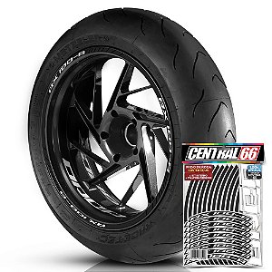 Adesivo Friso de Roda M1 +  Palavra AX 100-A + Interno P Orca - Filete Preto