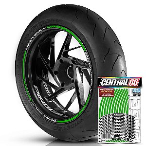 Adesivo Friso de Roda M1 +  Palavra BERVERLY + Interno P Piaggio - Filete Verde Refletivo