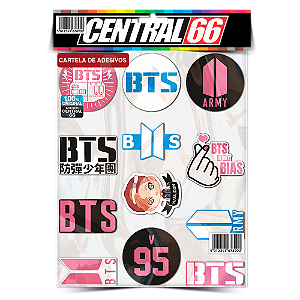 Cartela Individuals Musica BTS M1 - P4 Adesivos Stickers