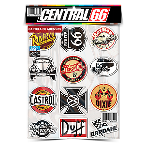 Cartela Individual Logos Antigos M1 - PT7 Adesivos Stickers