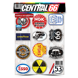 Cartela Individual Logos Antigos M1 - PT6 Adesivos Stickers