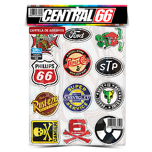 Cartela Individual Logos Antigos M1 - PT2 Adesivos Stickers