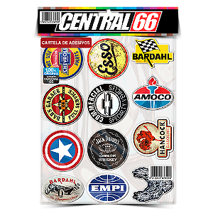 Cartela Individual Logos Antigos M1 - PT1 Adesivos Stickers