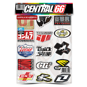 Cartela Individual Motocross M1 - PT8 Adesivos Stickers