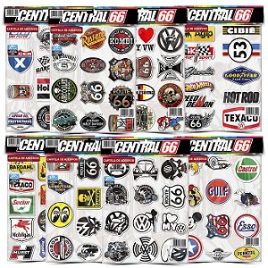 Kit 8 Cartelas - Logos Antigos M2 Adesivos Stickers