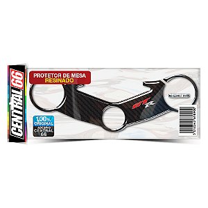 Protetor de Mesa Resinado Kasinski Comet Fina - Carbono Preto GT - Vermelho R -Branco