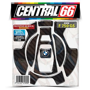 Protetor de Bocal BMW F750GS Resinado Carbono Preto Adesivo