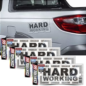 Adesivo Emblema Adesivo Fiat Hard Working Strada 4 Peças