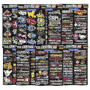 Cartela de Adesivos S12 para carro moto ou bike Sticker Notebook Bicicleta  Coelho Grau 244