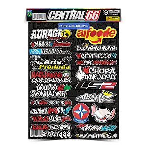 Cartela Adesivos Tuning M6 P3 Carro Moto Bike Notebook