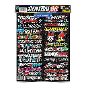 Cartela Adesivos Tuning M6 P6 Carro Moto Bike Notebook