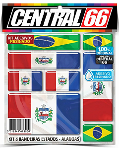 Kit 8 Bandeiras Estados (Resinado) - Alagoas