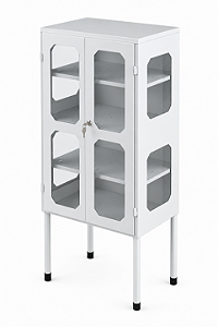 Armário Vitrine 2 Portas Visor em Acrílico - Salutem