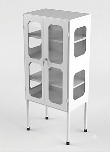Armário Vitrine 2 Portas Visor em Acrílico - Salutem