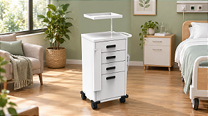 Carro de Medicação Standart Branco - Salutem