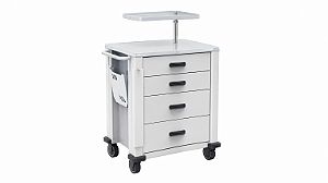 Carro de Medicação Pintura Branca - Salutem