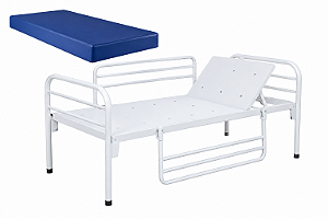 Kit Cama Hospitalar C/ Cabeceira Móvel e Colchão D33 - Salutem