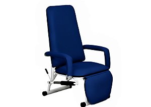 Poltrona Articulável Luxo Estofada Azul Marinho - Salutem