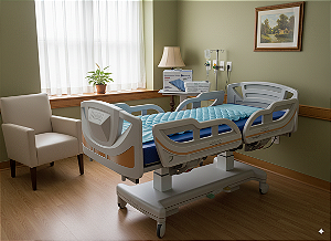 Kit Cama Motorizada Super Luxo e Colchão D33 + Brinde - Salutem Moveis Hospitalares