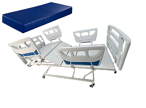 Kit Cama Motorizada Com Elevação de Altura e Colchão D28 + Brinde- Salutem moveis Hospitalares