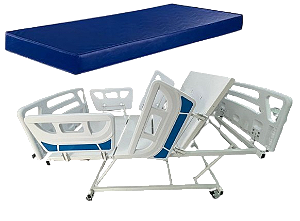 Kit Cama Motorizada Com Regulagem de Altura e Colchão D33 + Brinde- Salutem moveis Hospitalares